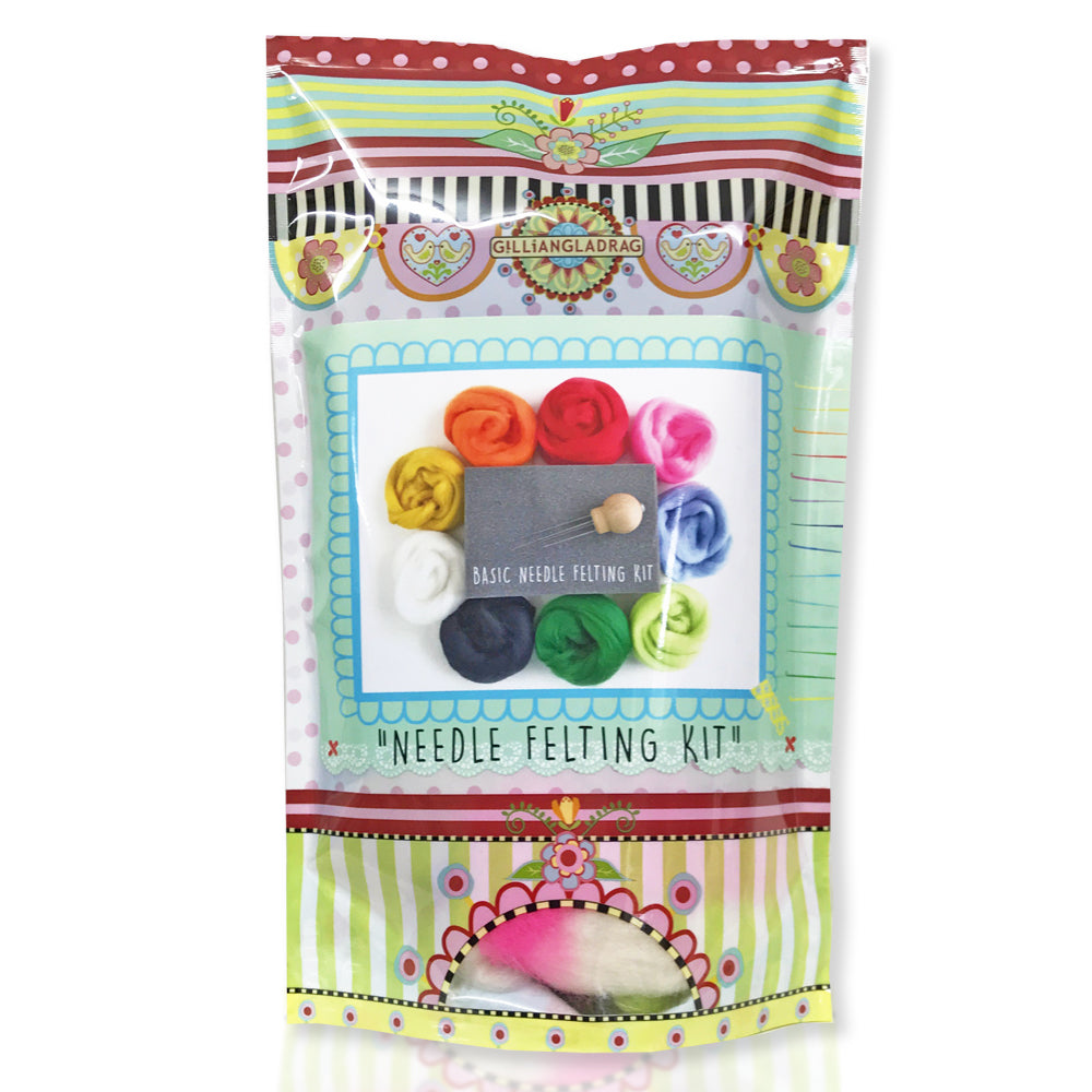 Needle Felting Starter Kit - with wool & instructions