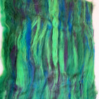 Hand Carded BATT for Spinning & Felting : If You Go Down to the Woods Today : 102g
