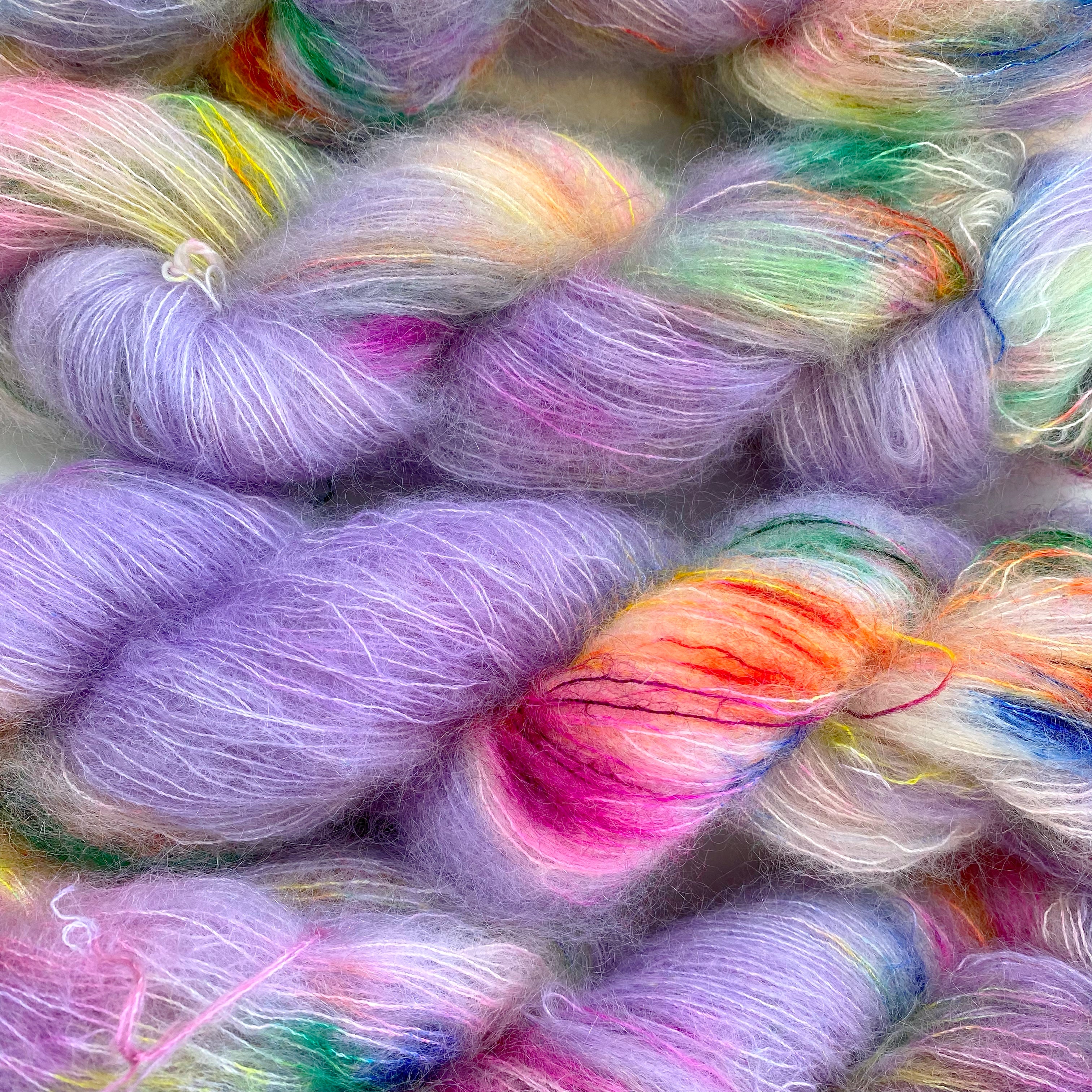 Gilliangladrag Holy Fluff Hand Dyed Kid Silk Lace : Hopelessly Devoted To You