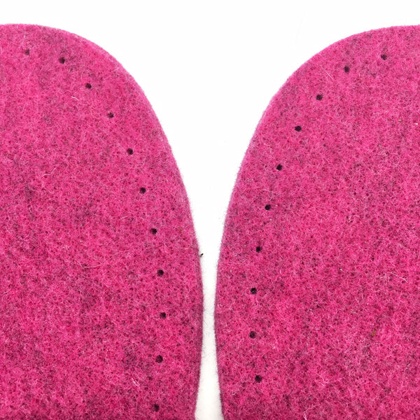 Cerise Felt Slipper Soles Kids UK 8-9 (Eur 28-29)