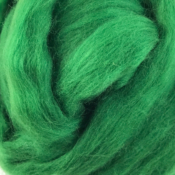 100g Christmas Green Merino wool tops for felting & knitting