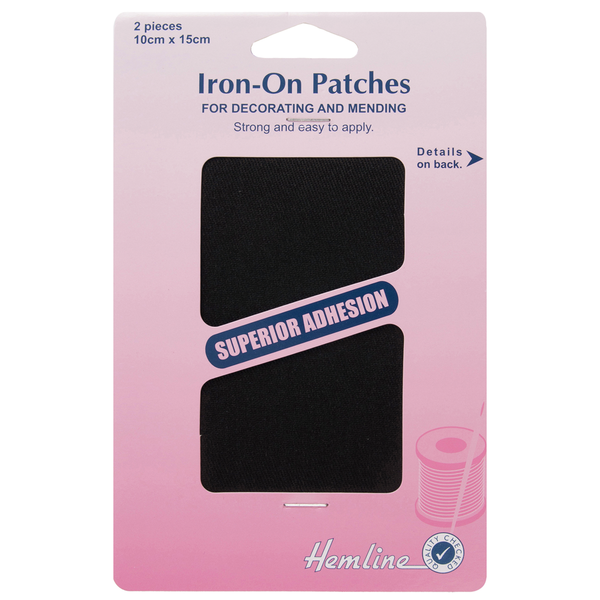 Cotton Twill Patches: Black - 10 x 15cm