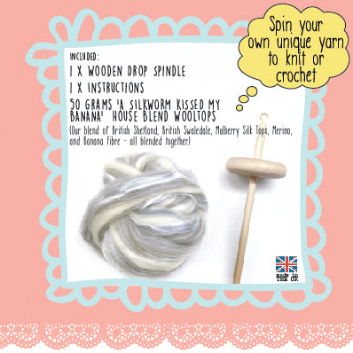 Drop Spindle Spinning Kit Give Us a Twirl : Two