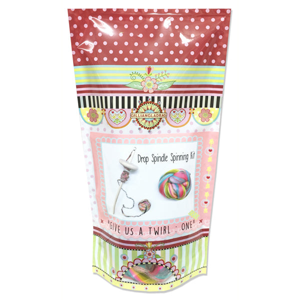 Drop Spindle Spinning Kit Give Us a Twirl Kit One PLUS extra 100g Glittery Unicorn Wooltops