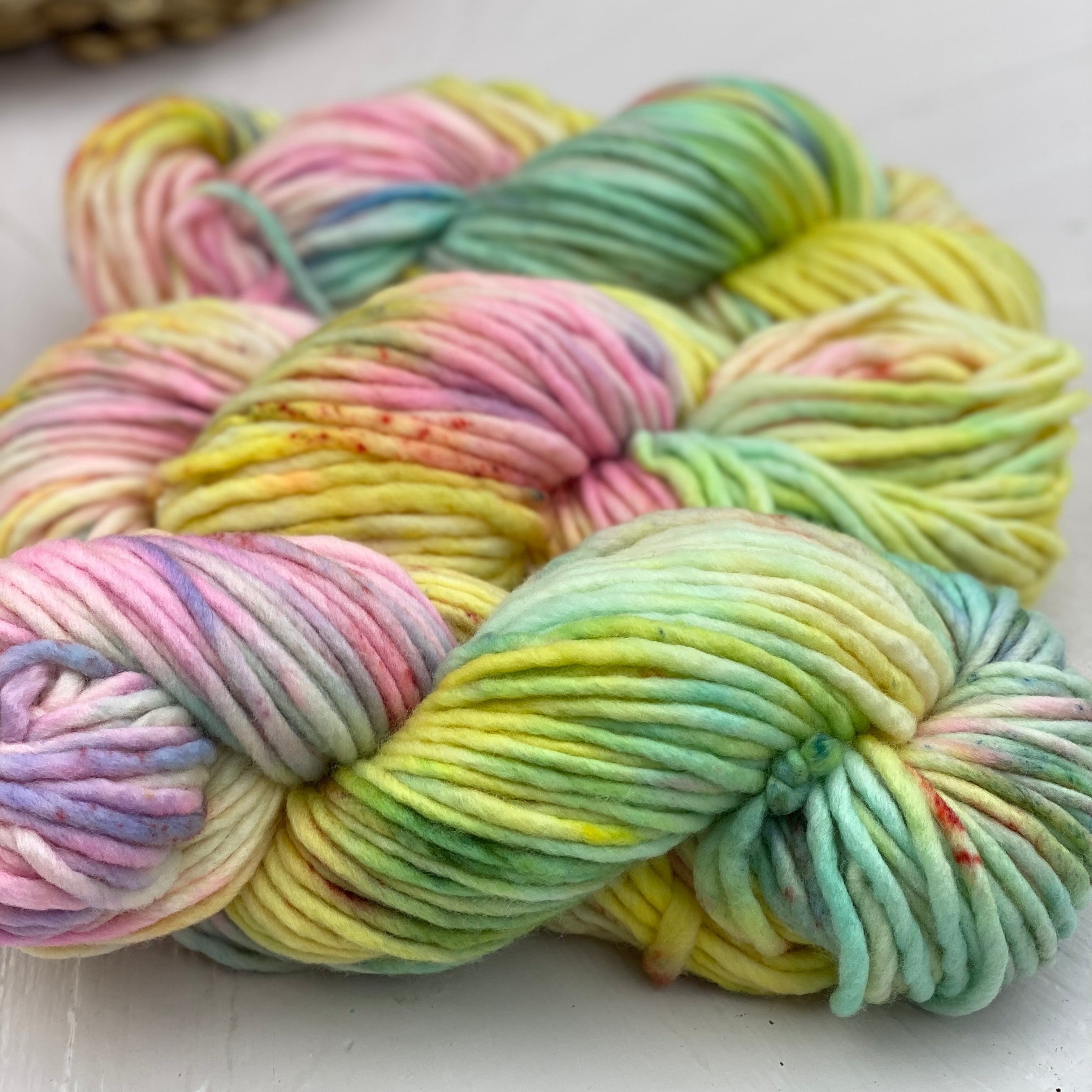 Holy Fluff Hand Dyed Super Chunky 200g : 'Treat People with Kindness'