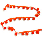 Pompom Trim 25mm Tangerine