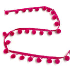 Pompom Trim 25mm Fuschia