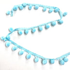 Pompom Trim 25mm Baby blue