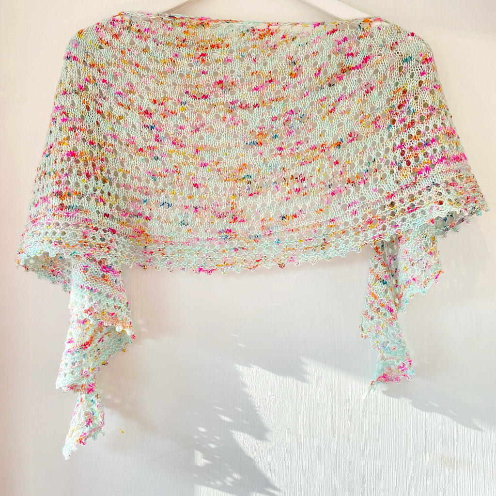 Pebble Beach Shawlette Knitting Pattern by Helen Stewart Designs