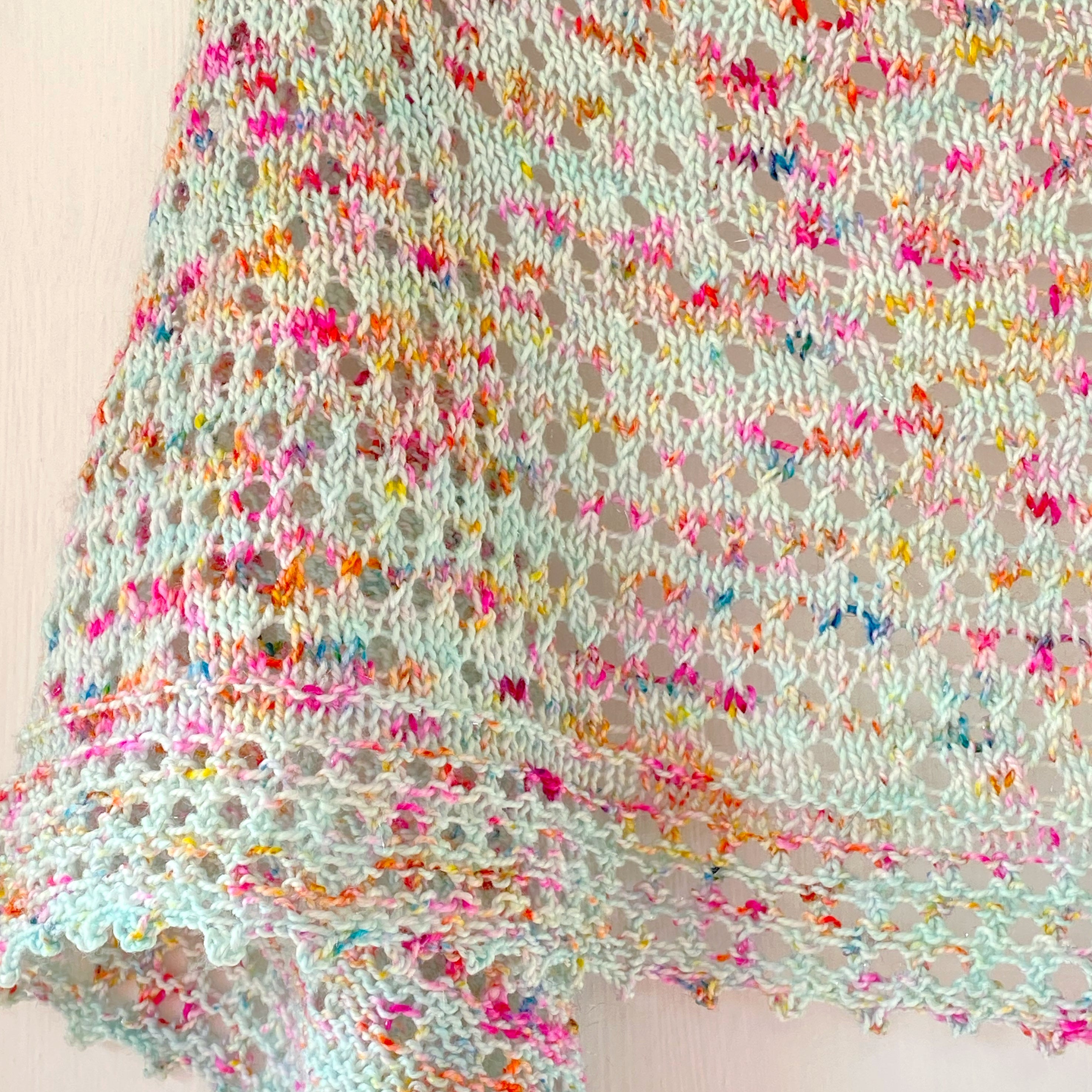 Pebble Beach Shawlette Knitting Pattern by Helen Stewart Designs