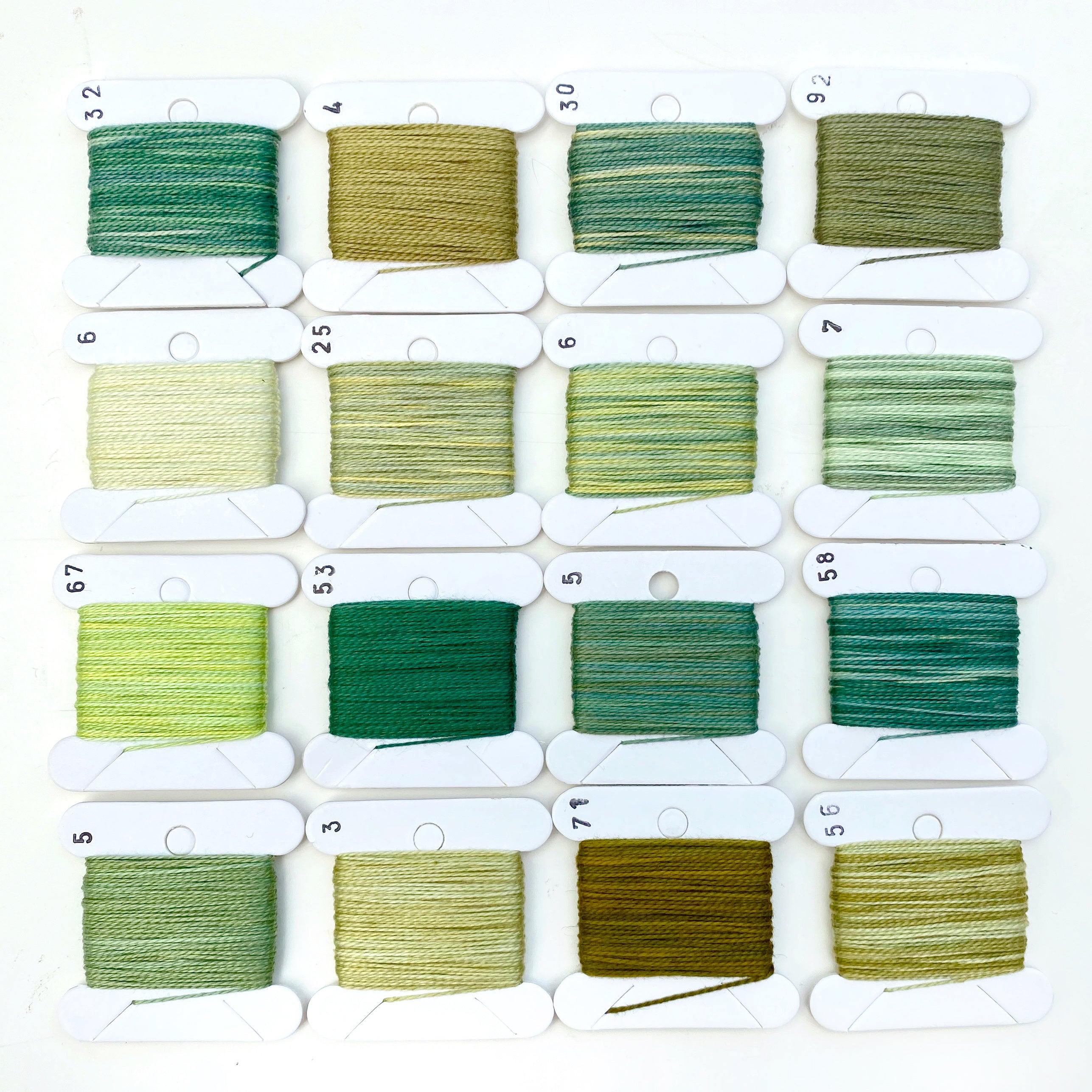 Hand Dyed Perlé 5 Thread Collection : 16 x 5m : Green