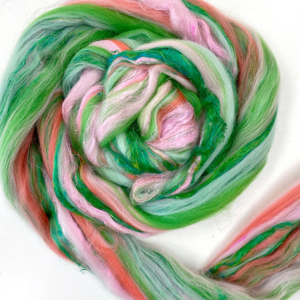 ‘In The Shade of the Old Apple Tree’ House Blend Wool Tops for Felting & Spinning : 100g