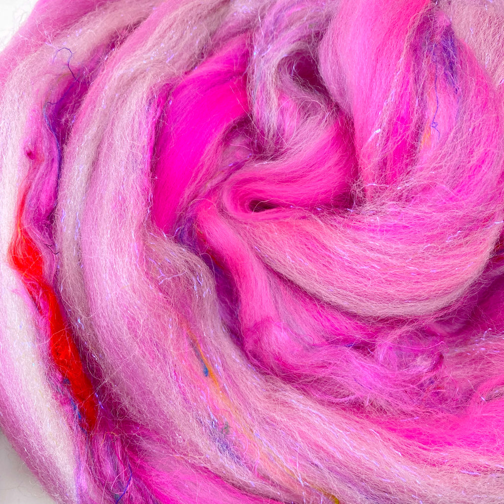‘Killer Queen’ House Blend Wool Tops for Felting & Spinning : 100g