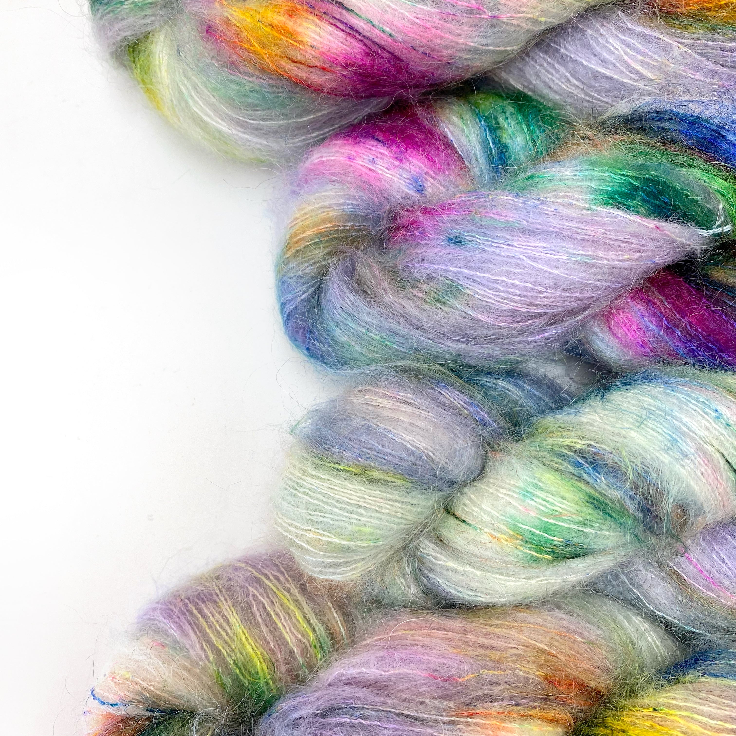 Gilliangladrag Holy Fluff Hand Dyed Kid Silk Lace : Hopelessly Devoted To You