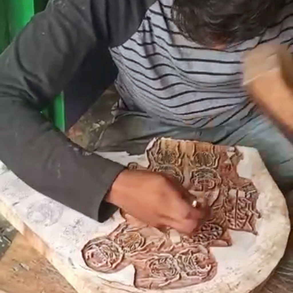 Wood Block Printing Set 3 : Heart, Scallop & Flower x 3 blocks