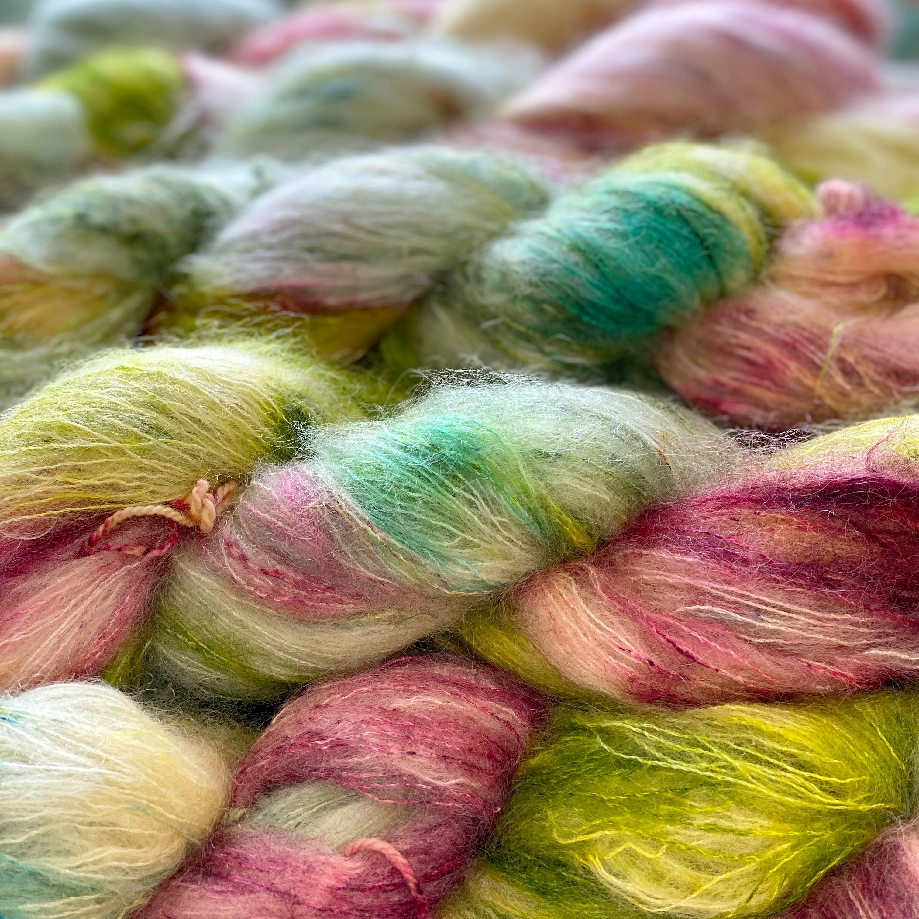 Gilliangladrag Holy Fluff Hand Dyed Kid Silk Lace : L'Amour L'Amour L'Amour