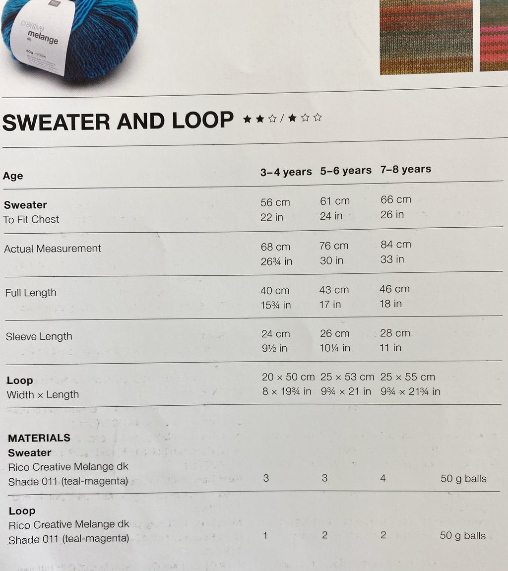 Rico Melange DK Pattern Kids Sweater & Snood 97616 (D)