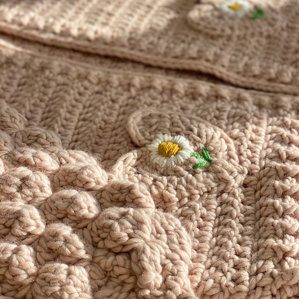 "Fir Cone Cardigan" Crochet Pattern