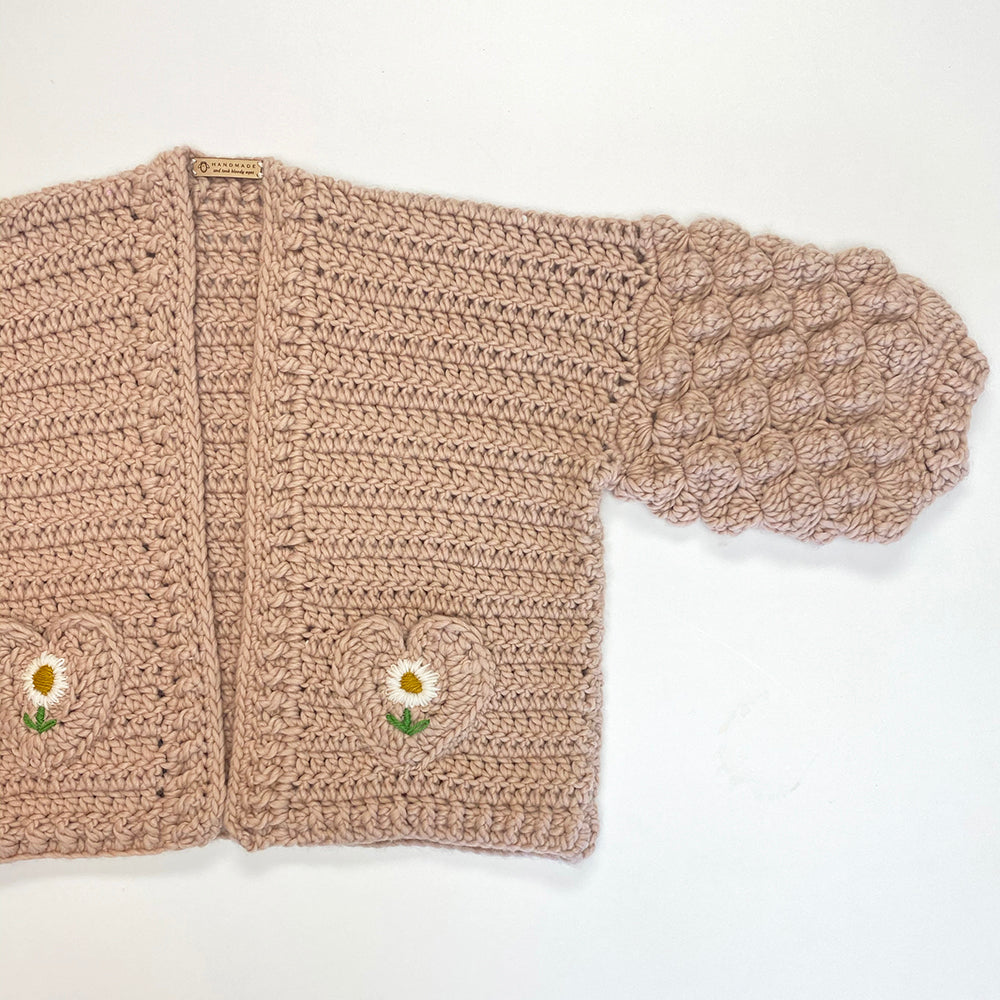 "Fir Cone Cardigan" Crochet Pattern