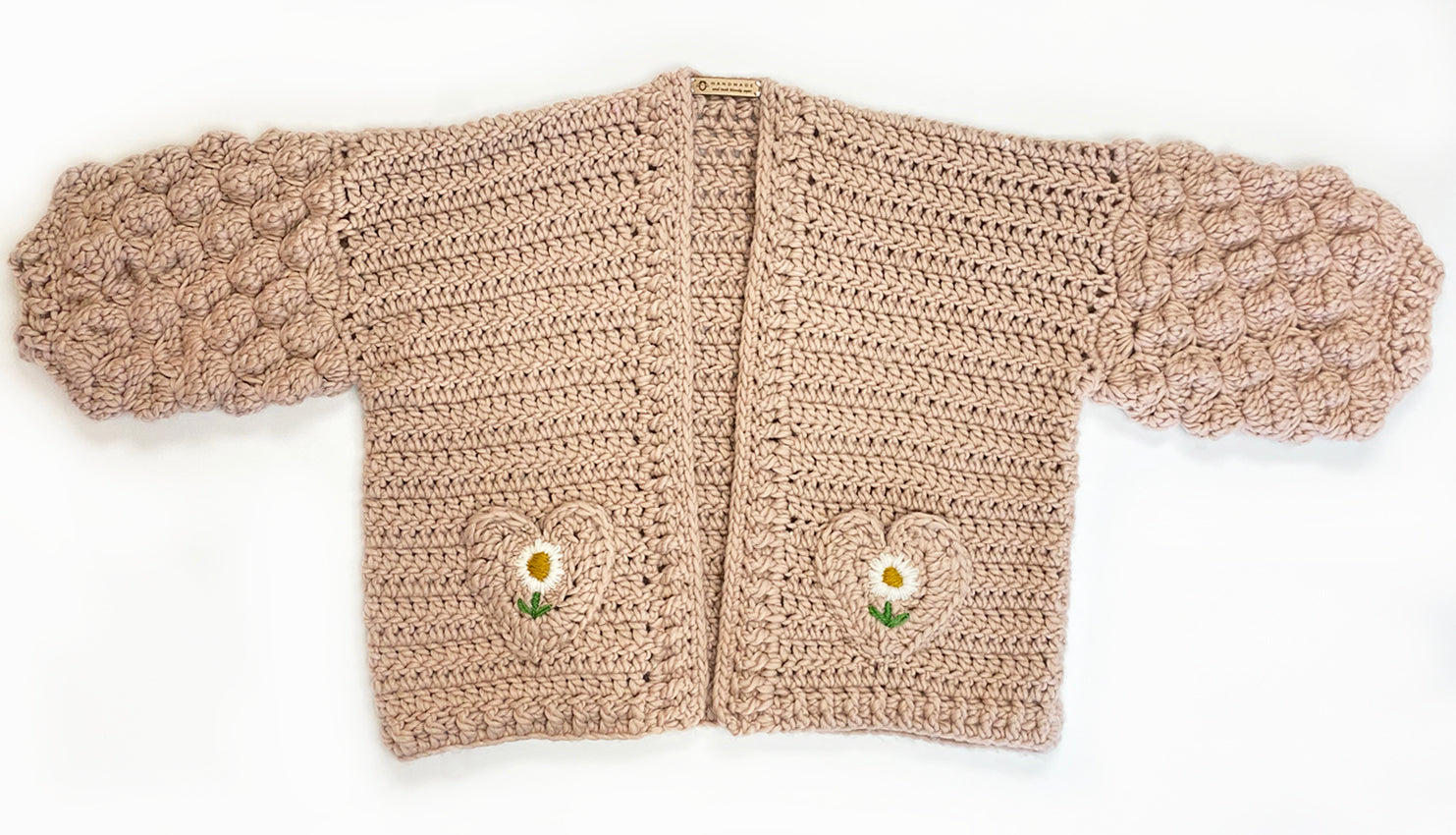 "Fir Cone Cardigan" Crochet Pattern