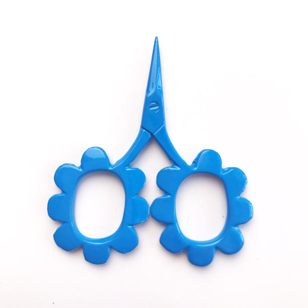 Flower Power Scissors Blue