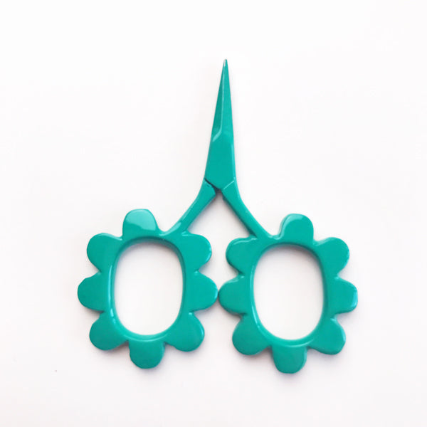 Flower Power Scissors Green