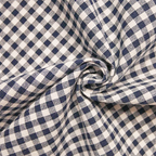 Gingham 100% Cotton Fabric - by the metre : Navy & White