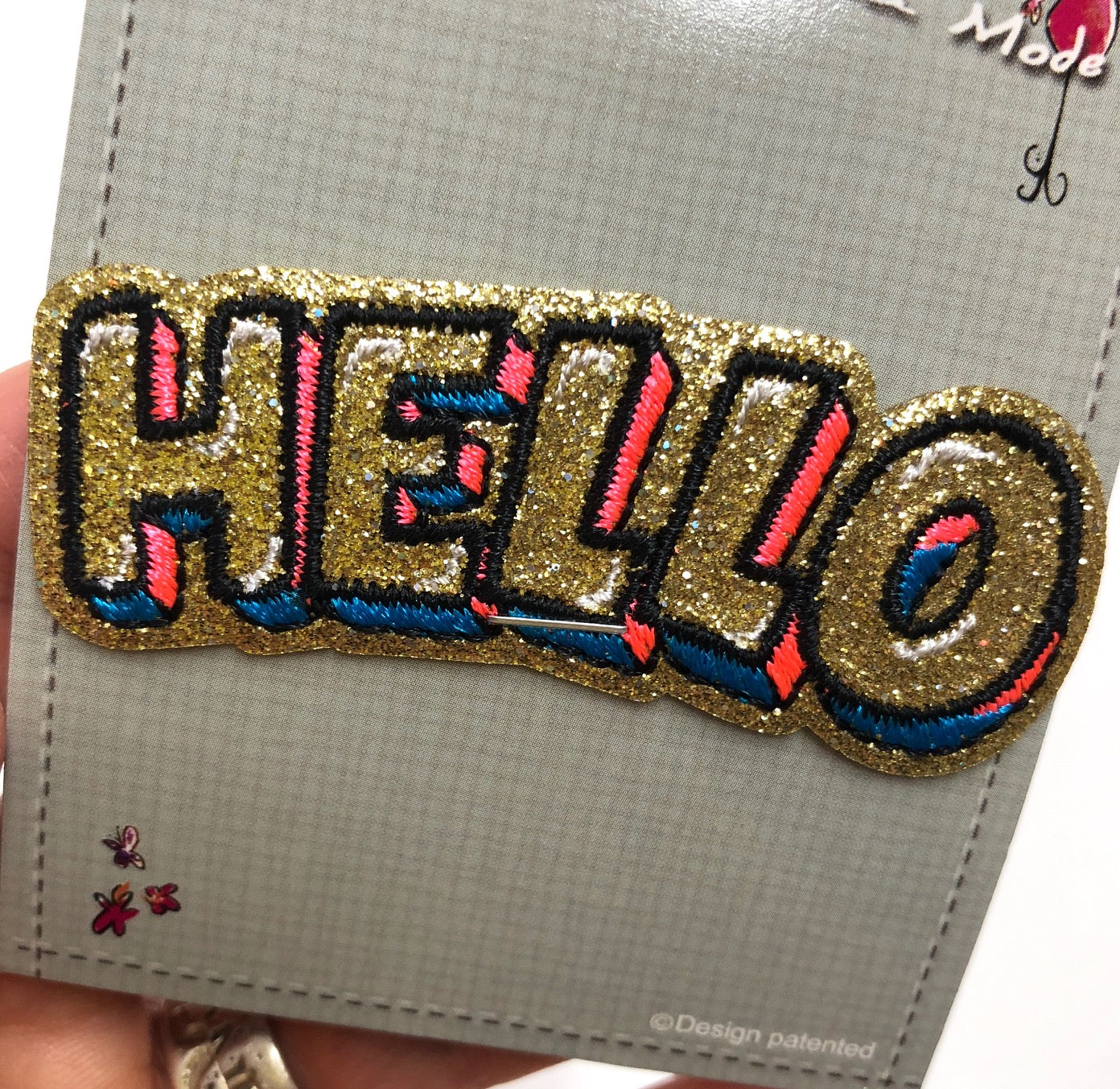 Glitter Hello Motif