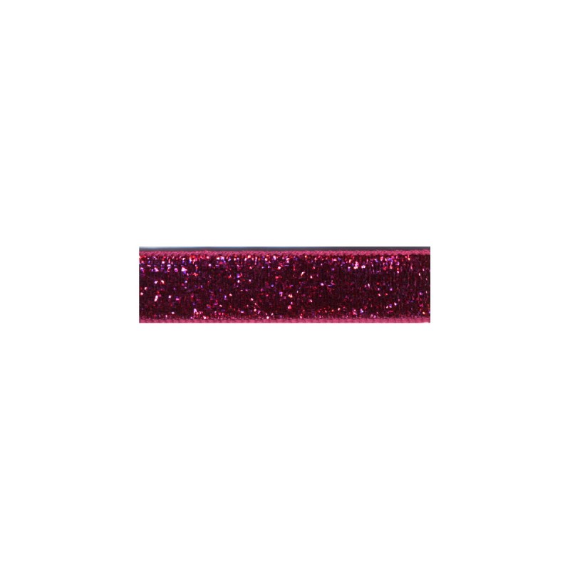 Glitter Lurex Tape Ribbon - Fuschia 78 10mm