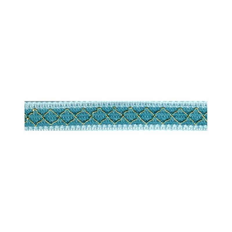 Gold Thread Diamond Trim Turquoise 05