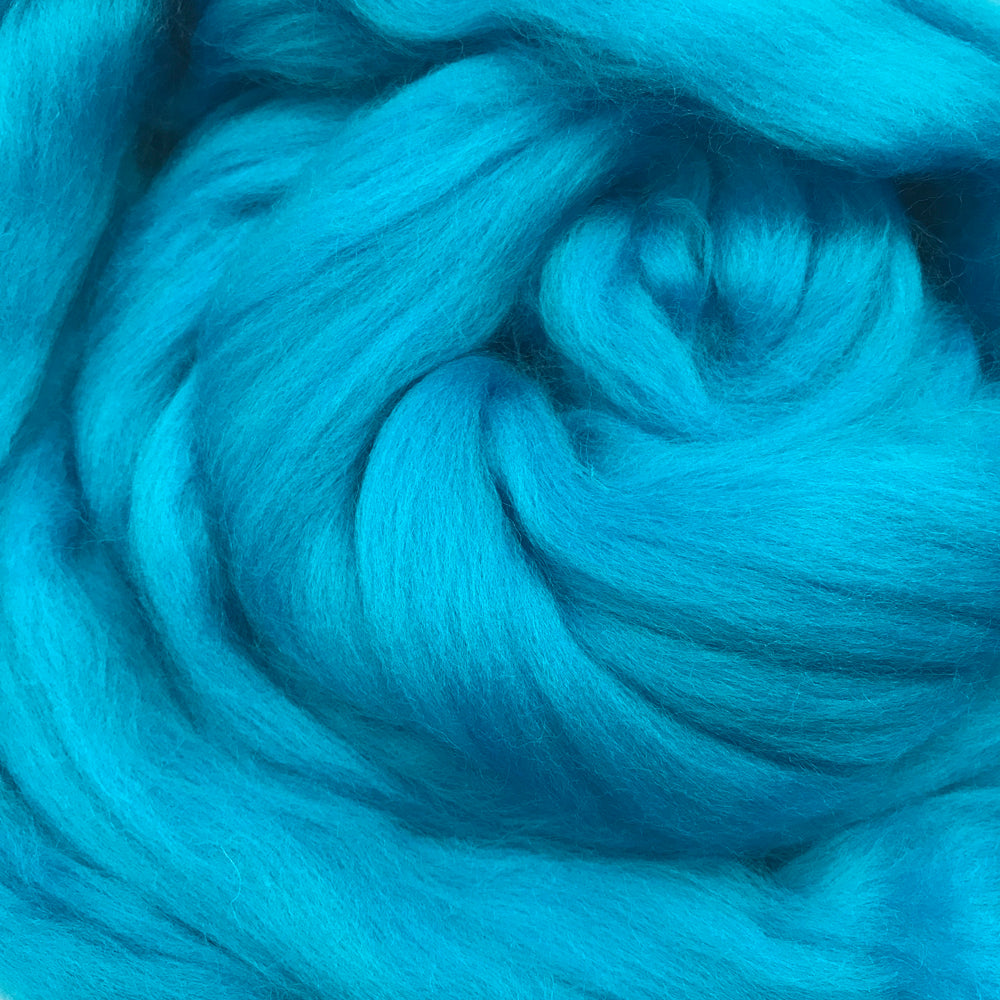 100g Greek Blue Merino wool tops for felting & giant knitting
