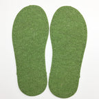 Green Felt Slipper Soles Kids UK 12-13 (Eur 32-33)