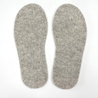 Grey Felt Slipper Soles Adult UK 7-8 (Eur 40-41)