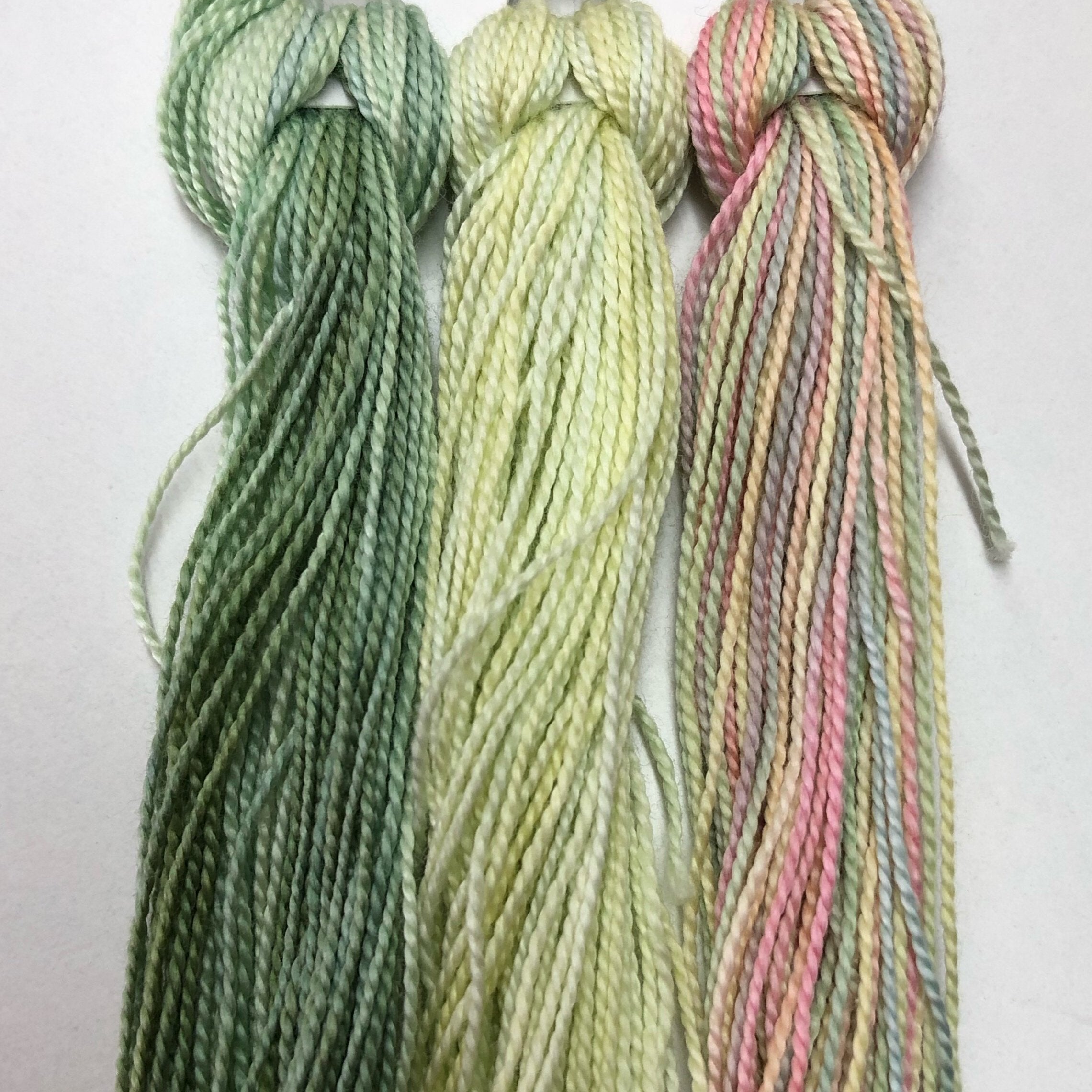 Hand Dyed Perle 8 threads x 3 Honeysuckle