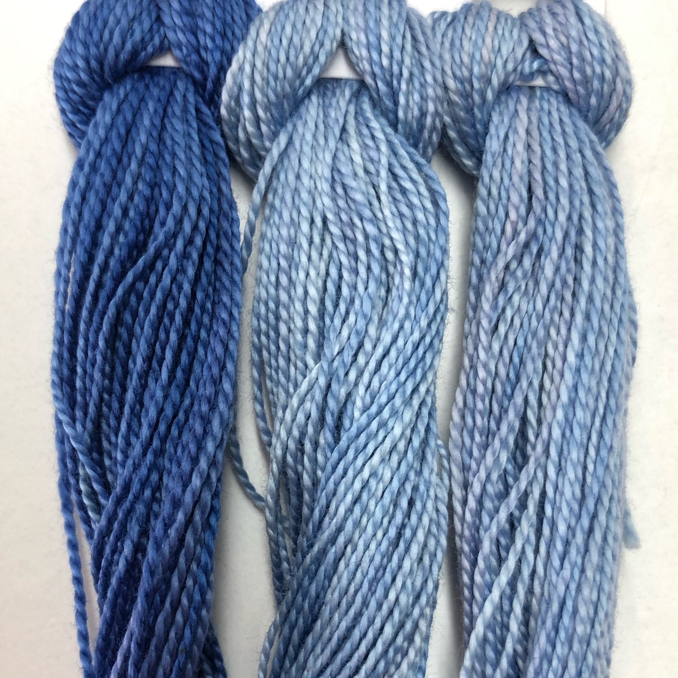 Hand Dyed Perle 8 threads x 3 Iris