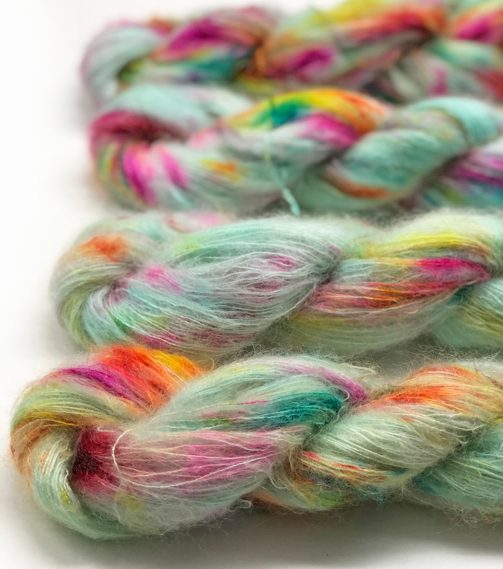 Gilliangladrag Holy Fluff Hand Dyed Kid Silk Lace : Birdhouse in Your Soul