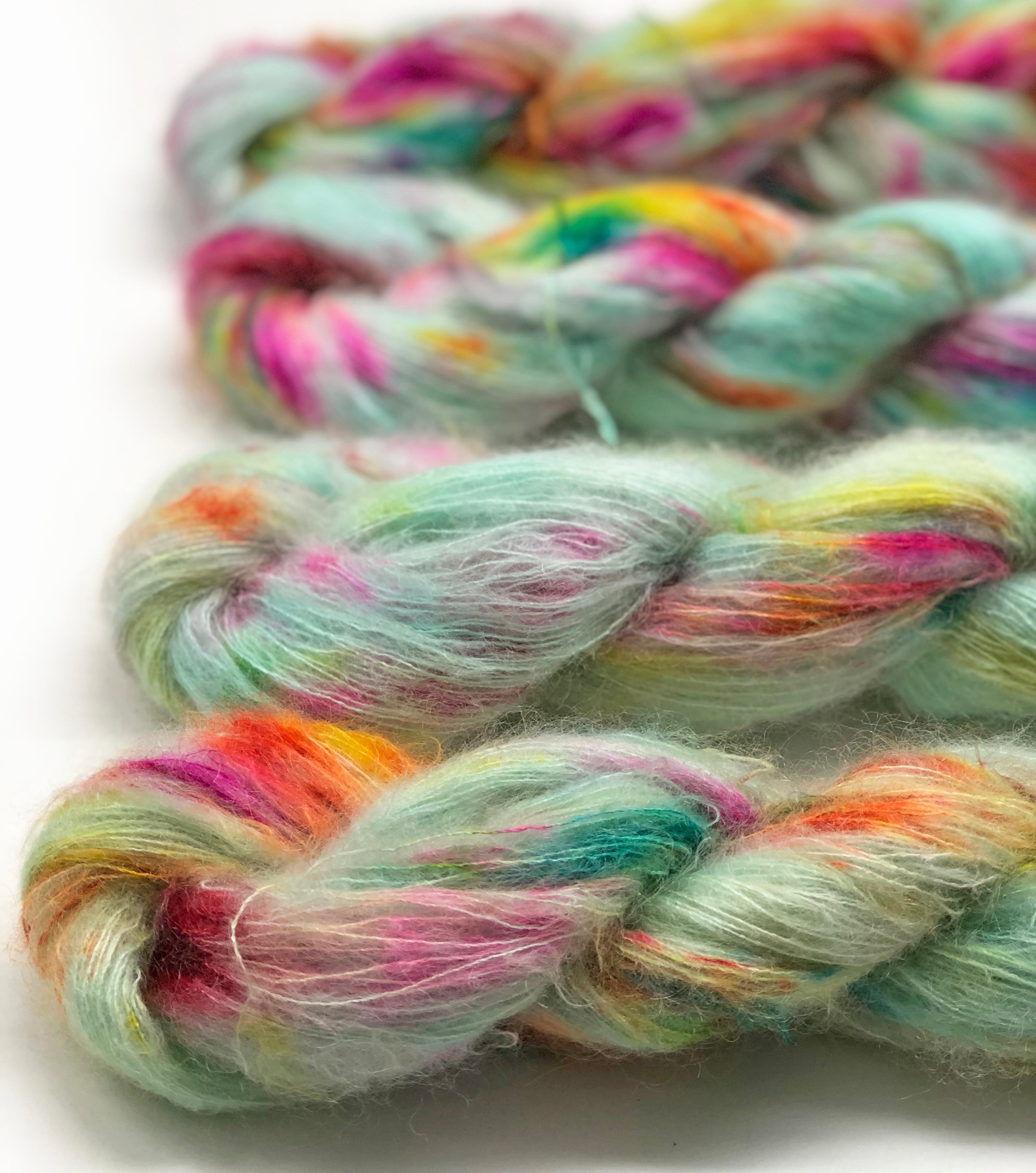 Gilliangladrag Holy Fluff Hand Dyed Kid Silk Lace : Birdhouse in Your Soul