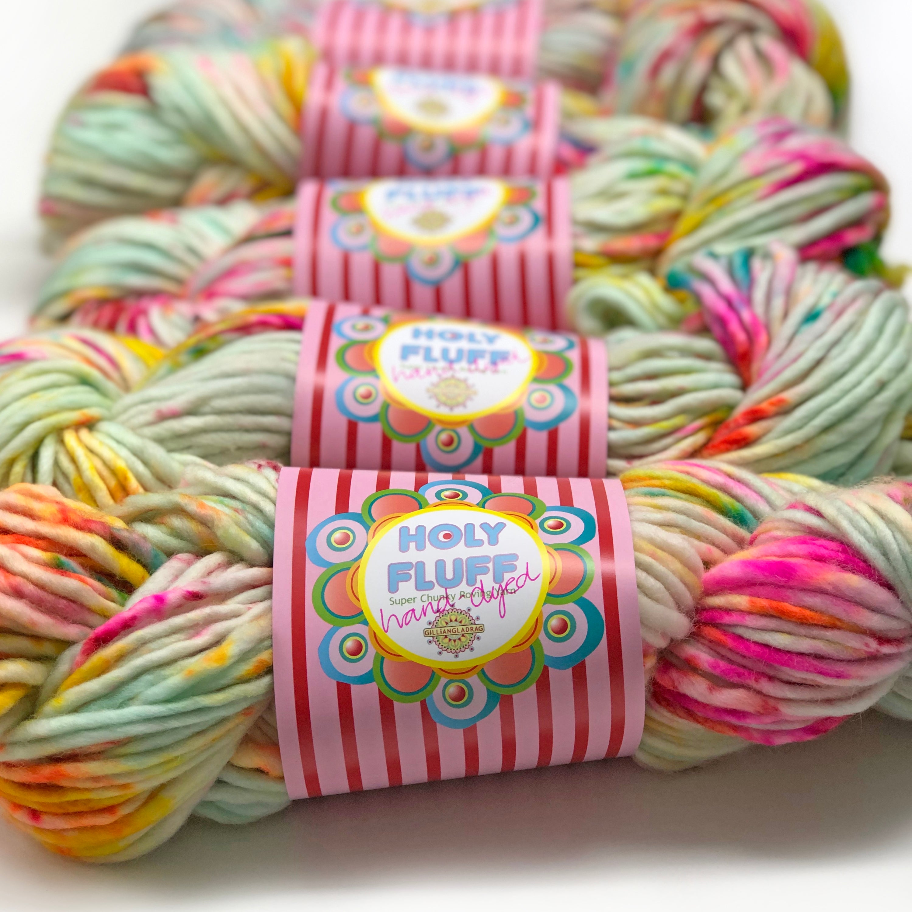 Gilliangladrag Holy Fluff 200g Hand Dyed Super Chunky Yarn : Birdhouse in Your Soul