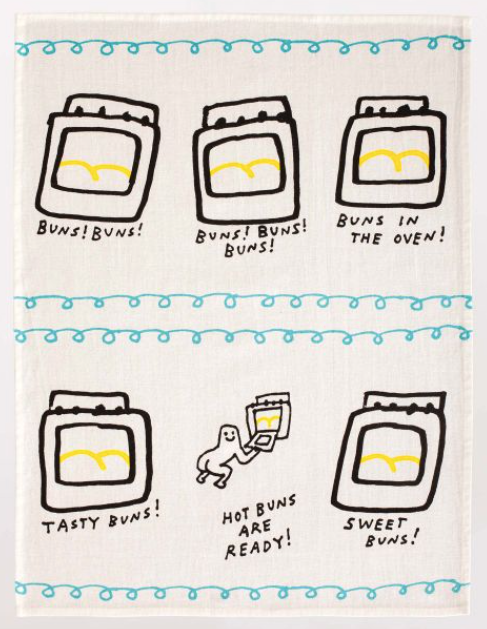 Hot Buns Are Ready Dish Towel