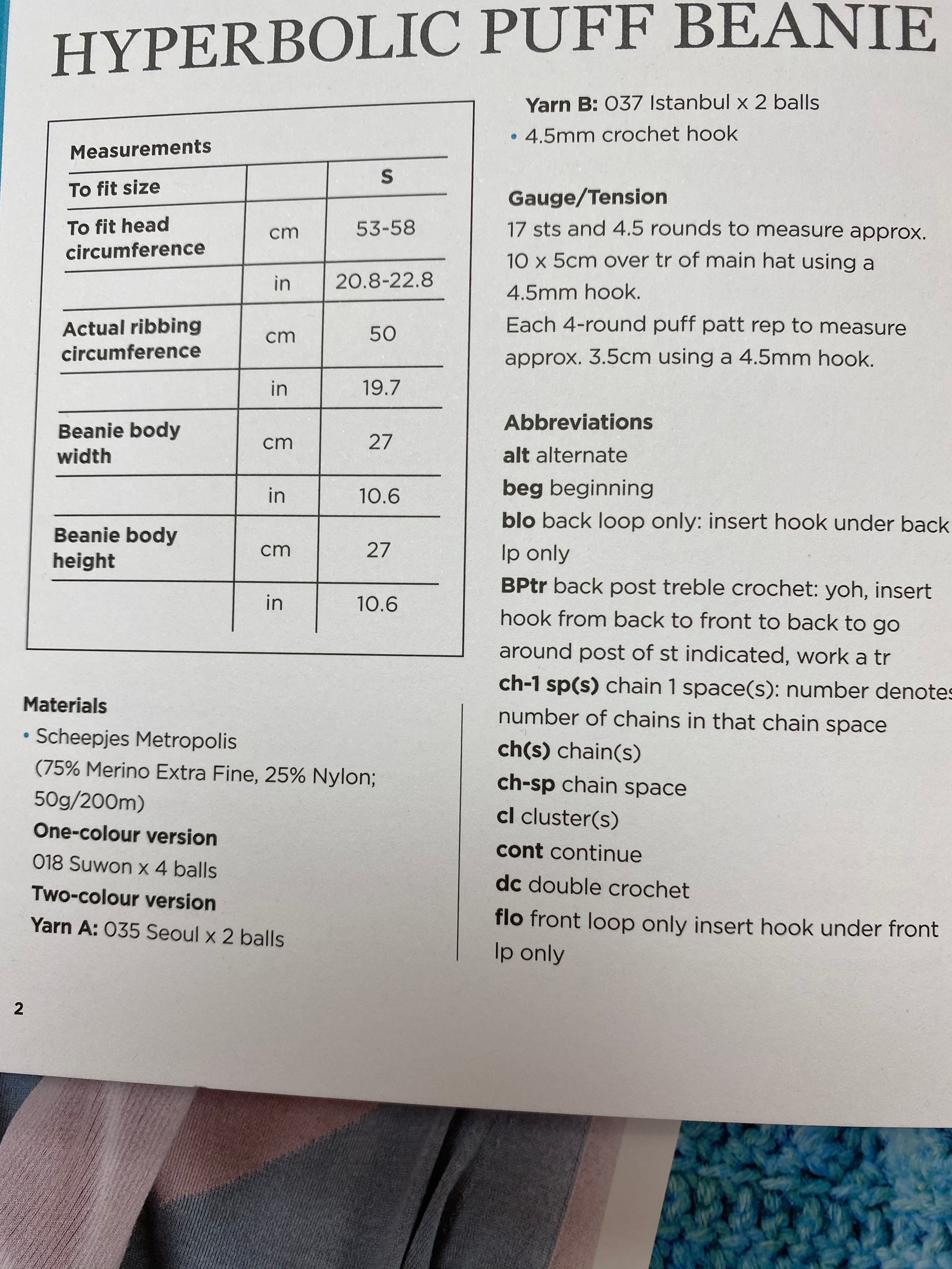 Sheepjes Metropolis Hyperbolic Puff Beanie Crochet Pattern