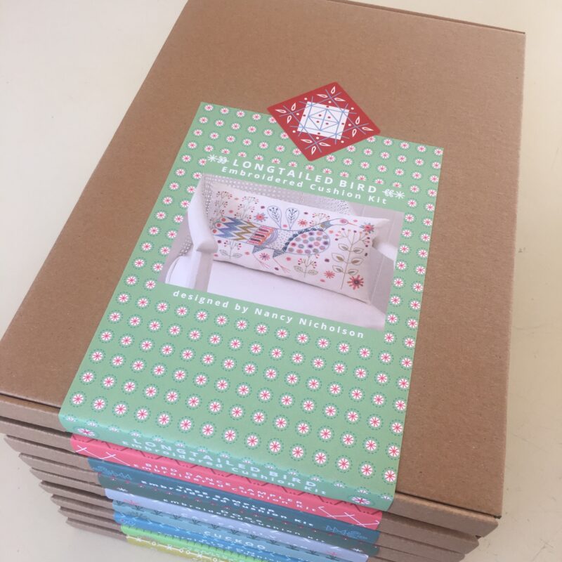 Long Tailed Bird Cushion Embroidery Kit