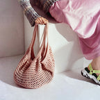 Rico Creative Cotton Aran Knitting Pattern String Style Eco Bag 1022