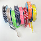 Serge Diagonal Stripe Ribbon 9mm : Green