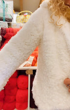 "Cuddle Me Cropped Fur Coat" Crochet Pattern