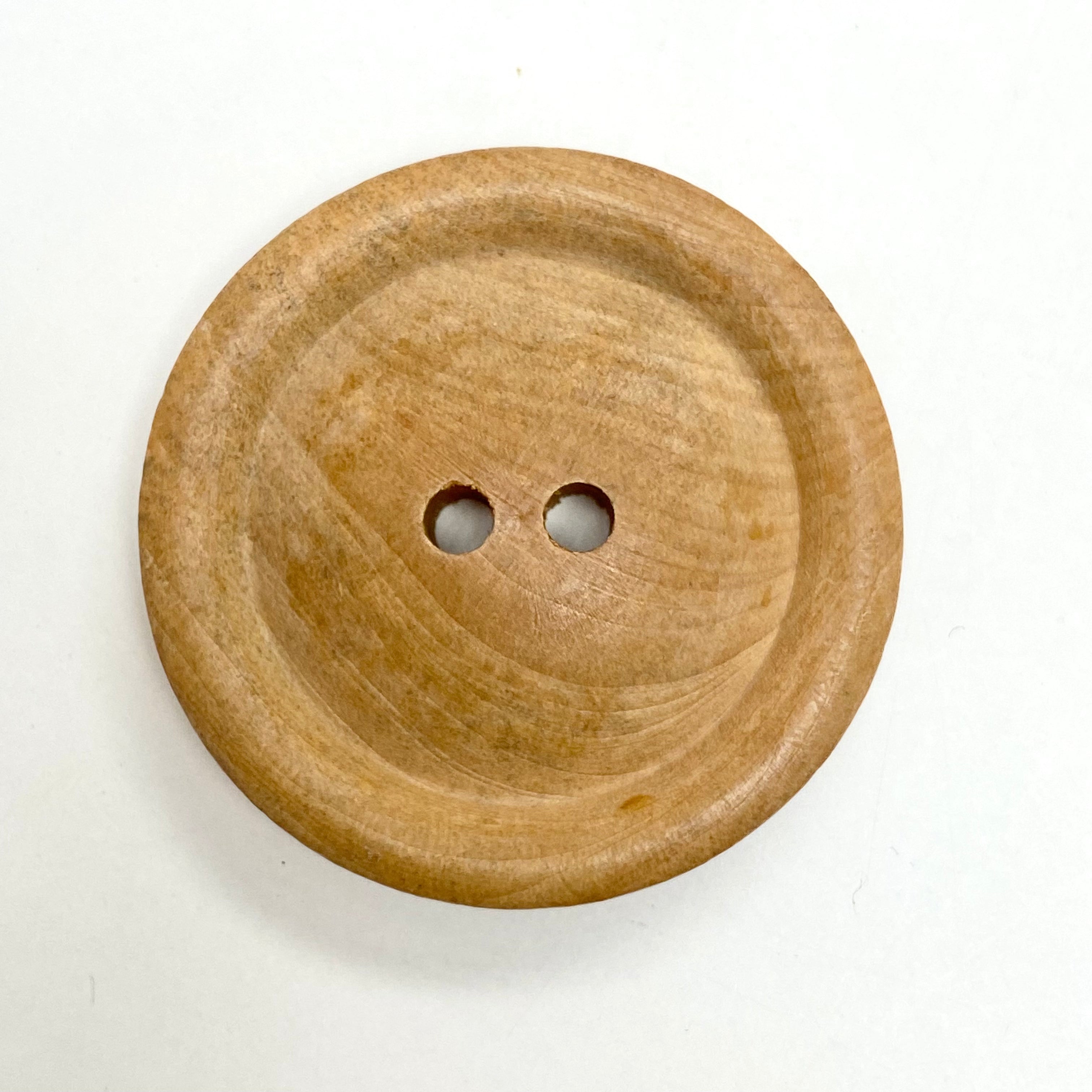 Large Natural Wooden Button 50mm