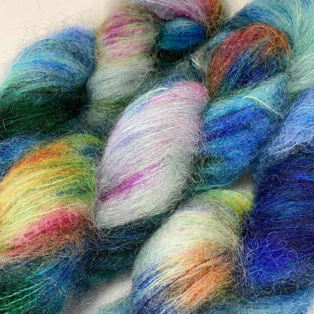 Gilliangladrag Holy Fluff Hand Dyed Kid Silk Lace 4 x 50g : 'Drunken Sailor'