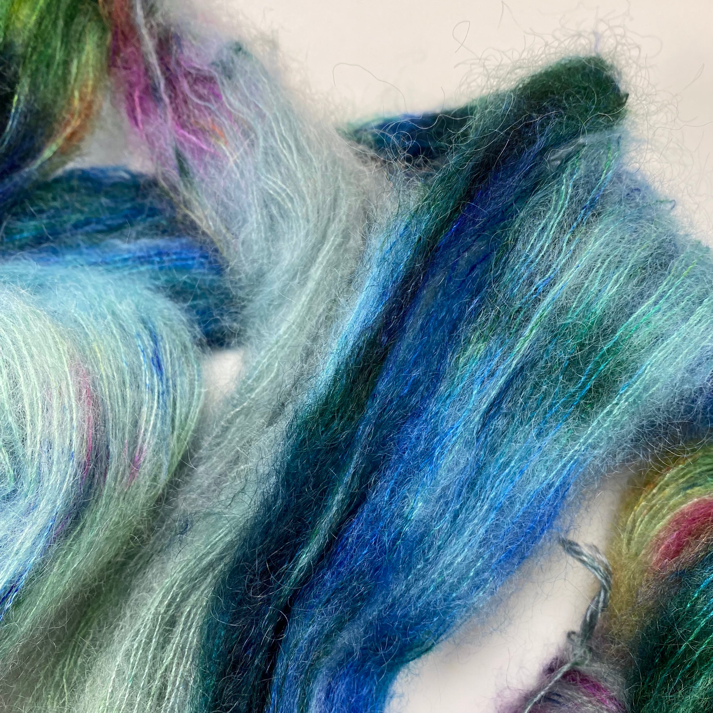 Gilliangladrag Holy Fluff Hand Dyed Kid Silk Lace 4 x 50g : 'Drunken Sailor'