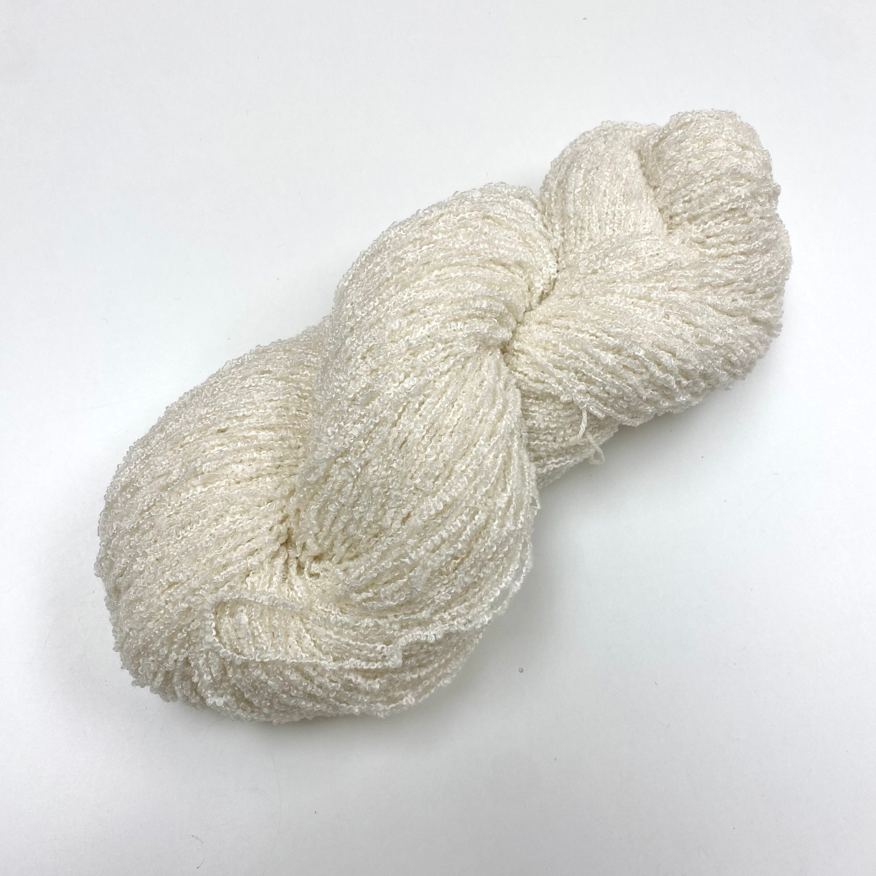 Un-dyed Silk Bouclé Yarn 100g