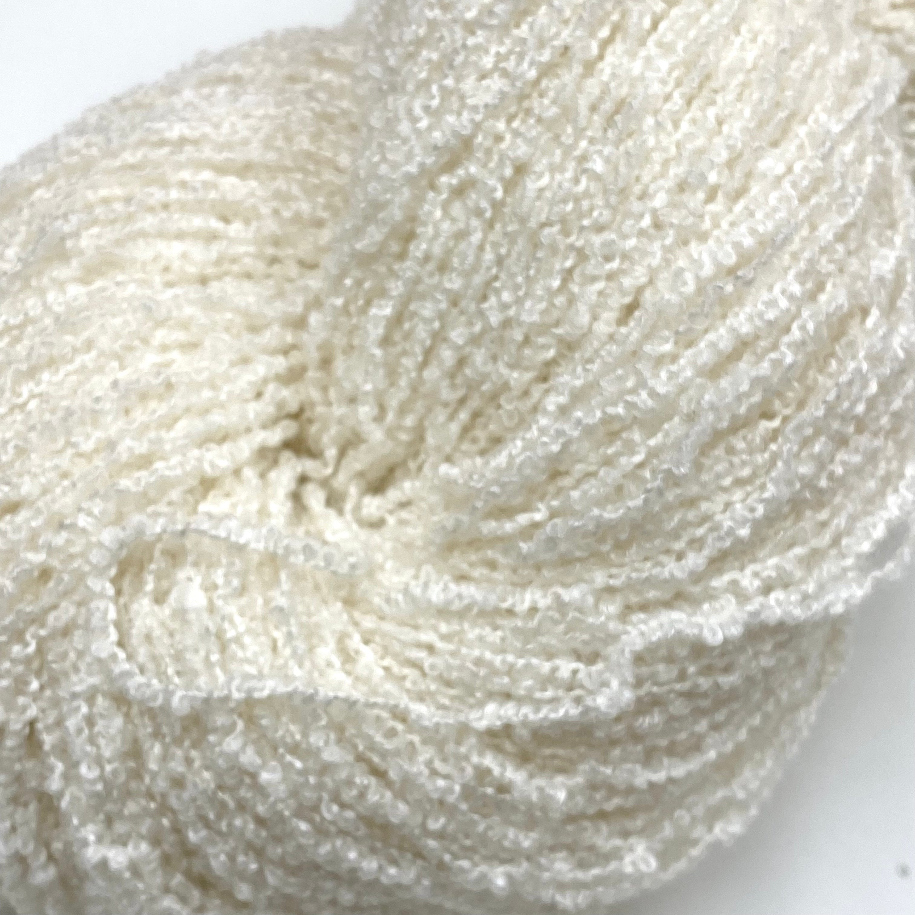 Un-dyed Silk Bouclé Yarn 100g