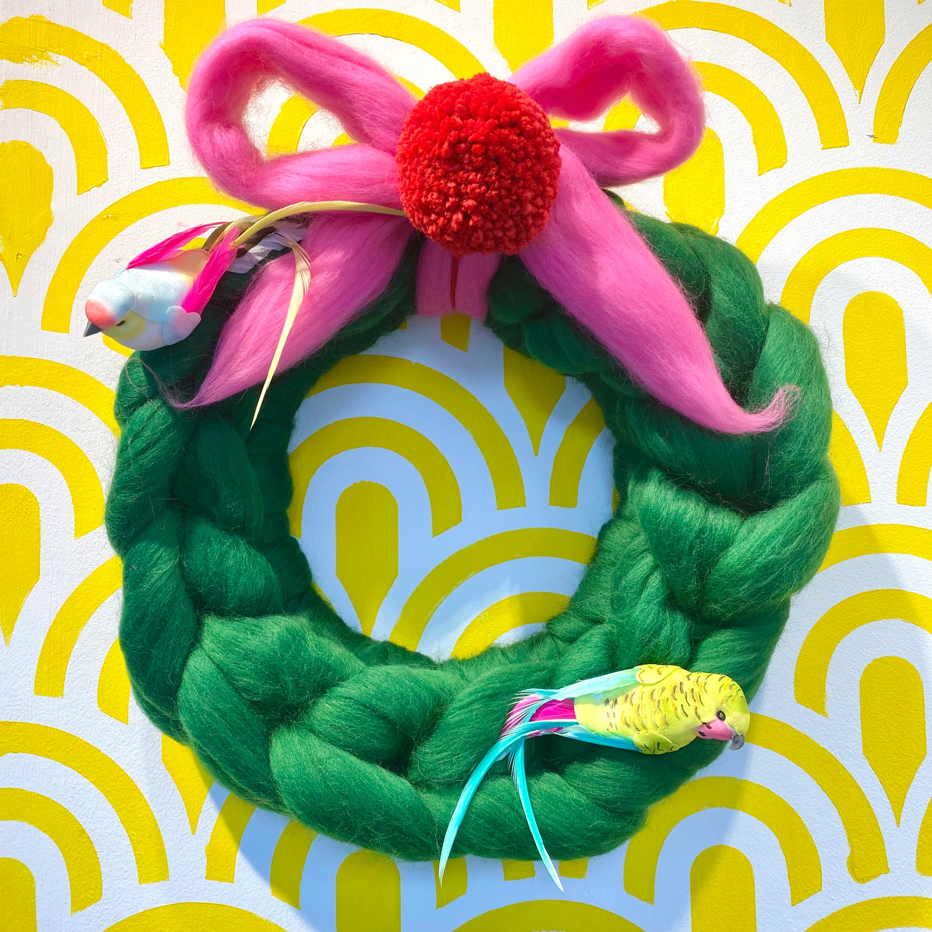 Wool Tops Wreath & Bow Kit by Gilliangladrag (Free YouTube Tutorial)